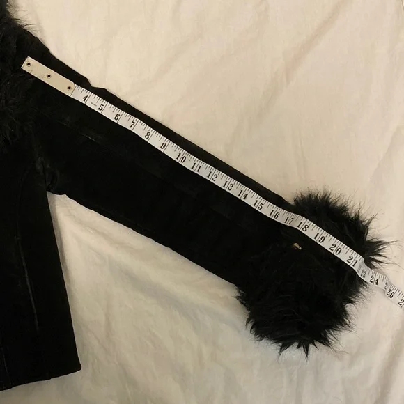 Baby Phat Black Leather Jacket with Faux Fur - Picture 14 of 15